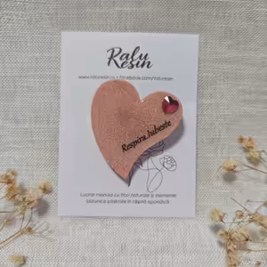❤️🌸 Manifest pentru Liniște:Broșă mesaj personalizat